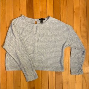 Super cute light blue ribbed crop top!